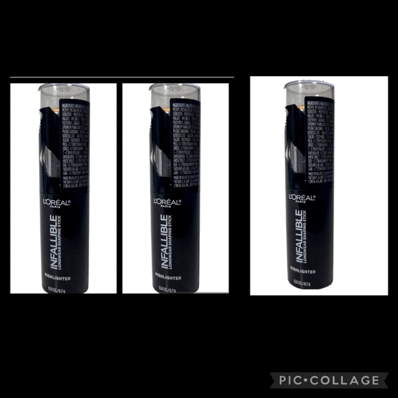 3pcs Loreal Infallible Longwear Shaping Stick Highlighter .3oz #42 Gold is Col - Picture 1 of 3